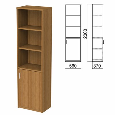 Шкаф полузакрытый "Арго", 560х370х2000 мм, орех (КОМПЛЕКТ) 981571