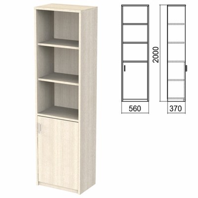 Шкаф полузакрытый "Арго", 560х370х2000 мм, ясень шимо (КОМПЛЕКТ) 981573