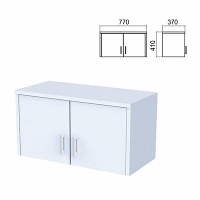 Шкаф-антресоль "Арго", 770х370х410 мм, серый (КОМПЛЕКТ) 981582