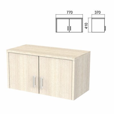 Шкаф-антресоль "Арго", 770х370х410 мм, ясень шимо (КОМПЛЕКТ) 981583