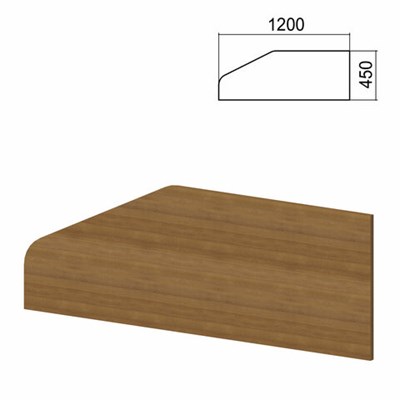 Экран-перегородка к столам "Арго" шириной 1200 мм, орех (КОМПЛЕКТ С ФУРНИТУРОЙ) 981511