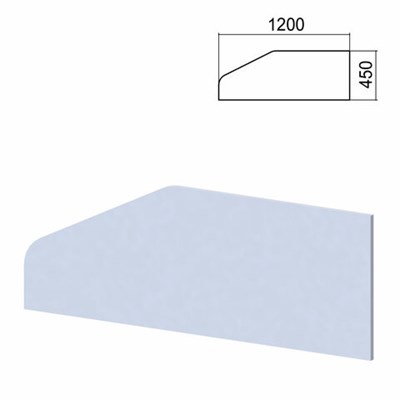 Экран-перегородка к столам "Арго" шириной 1200 мм, серый (КОМПЛЕКТ С ФУРНИТУРОЙ) 981512