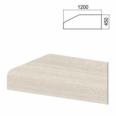Экран-перегородка к столам "Арго" шириной 1200 мм, ясень шимо (КОМПЛЕКТ С ФУРНИТУРОЙ) 981513