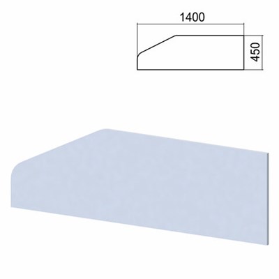 Экран-перегородка к столам "Арго" шириной 1400 мм, серый (КОМПЛЕКТ С ФУРНИТУРОЙ) 981517