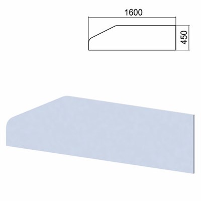 Экран-перегородка к столам "Арго" шириной 1600 мм, серый (КОМПЛЕКТ С ФУРНИТУРОЙ) 981522