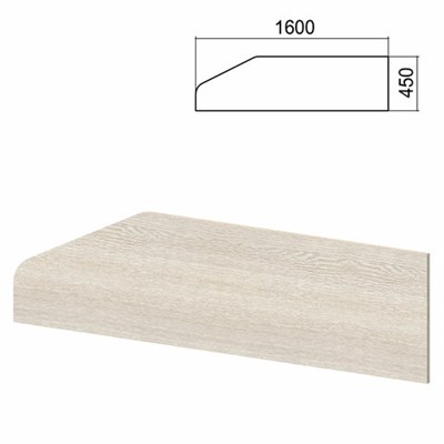 Экран-перегородка к столам "Арго" шириной 1600 мм, ясень шимо (КОМПЛЕКТ С ФУРНИТУРОЙ) 981523