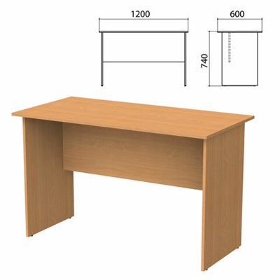 Стол письменный "Бюджет", 1200х600х740 мм, груша ароза, 402660-336 641832