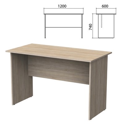Стол письменный "Бюджет", 1200х600х740 мм, дуб сонома, 402660-091 641831