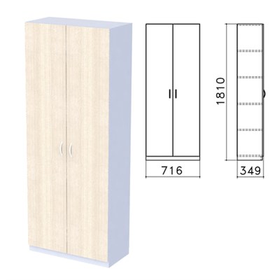 Шкаф закрытый "Бюджет", 716х349х1810 мм, дуб шамони светлый (КОМПЛЕКТ) 980596