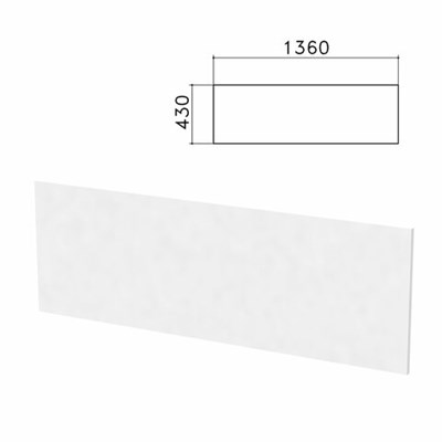 Экран-перегородка "Бюджет", 1360х16х430 мм, белый (КОМПЛЕКТ С ФУРНИТУРОЙ) 982215