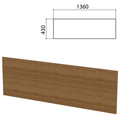 Экран-перегородка "Бюджет", 1360х16х430 мм, орех 190 (КОМПЛЕКТ С ФУРНИТУРОЙ) 981183