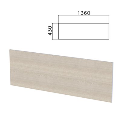 Экран-перегородка "Бюджет", 1360х16х430мм, дуб шамони светлый (КОМПЛЕКТ С ФУРНИТУРОЙ) 980607