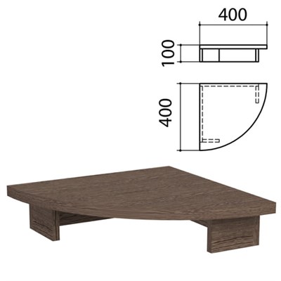 Подставка под монитор "Канц", 400х400х100 мм, цвет венге, МК01.16 640570