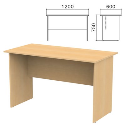 Стол письменный "Канц", 1200х600х750 мм, цвет бук невский, СК22.10 640025