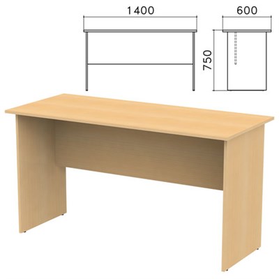 Стол письменный "Канц", 1400х600х750 мм, цвет бук невский, СК21.10 640027