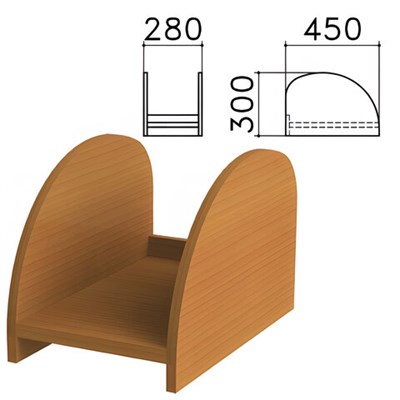Подставка под системный блок "Монолит", цвет орех гварнери, ПМ32.3 640213