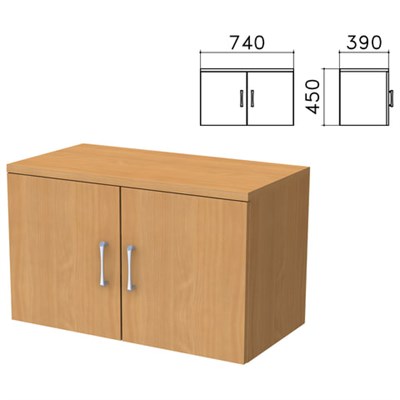 Шкаф-антресоль "Монолит", 740х390х450 мм, цвет бук бавария, АМ01.1 640221