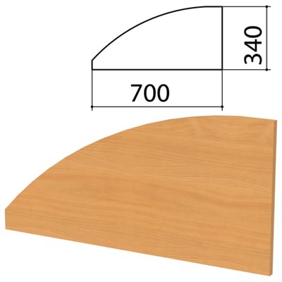 Экран-перегородка "Монолит", 700х16х340 мм, цвет бук (КОМПЛЕКТ С ФУРНИТУРОЙ) 980228