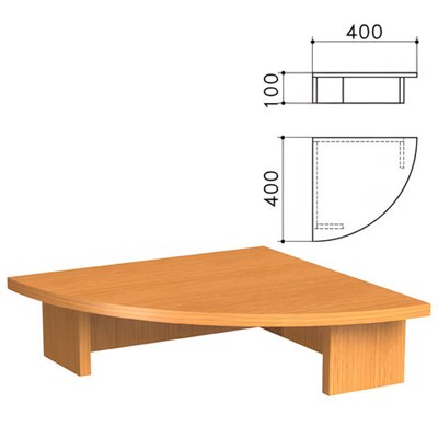 Подставка под монитор "Фея", 400х400х100 мм, цвет орех милан, ПФ12.5 640022