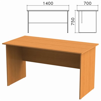 Стол письменный "Фея", 1400х700х750 мм, цвет орех милан, СФ02.5 640002