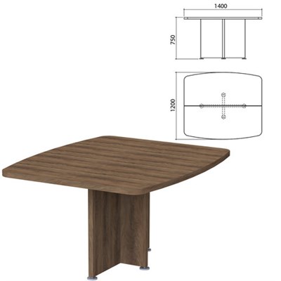 База стола для переговоров "Приоритет", 1400х1200х750 мм, лагос (КОМПЛЕКТ) 980358