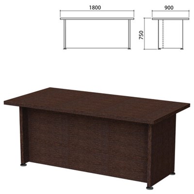 Стол письменный "Приоритет" 1800х900х750 мм, венге (КОМПЛЕКТ) 982168