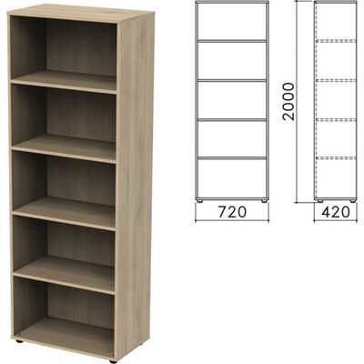 Шкаф (стеллаж) "Приоритет", 720х420х2000 мм, 4 полки, кронберг, К-934, К-934 кронберг 641780