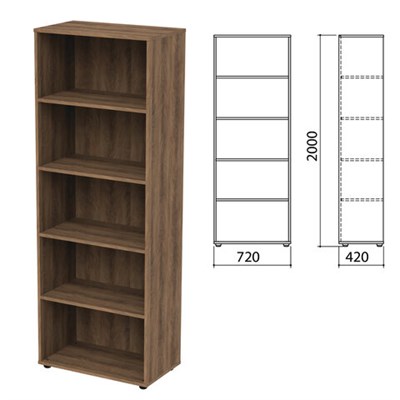 Шкаф (стеллаж) "Приоритет", 720х420х2000 мм, 4 полки, лагос, К-934, К-934 лагос 640419