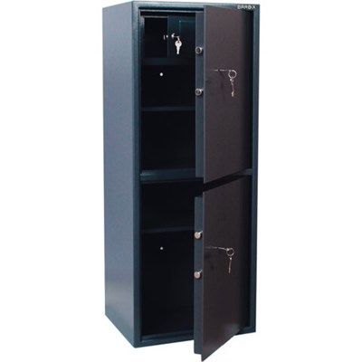Сейф BRABIX "КМ-1200Т/2", 1200х475х400 мм, 76 кг, 2 отделения, ключевой замок, трейзер, крепление к стене, 291170 291170