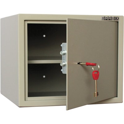 Сейф мебельный BRABIX "D-29m", 290х350х300 мм, 9 кг, ключевой замок, крепление к стене, 291163 291163