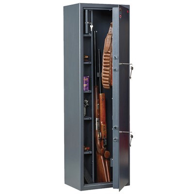 Сейф оружейный AIKO "Филин 33", 1400х430х300 мм, 71 кг, на 3 ствола, 2 ключевых замка 290954