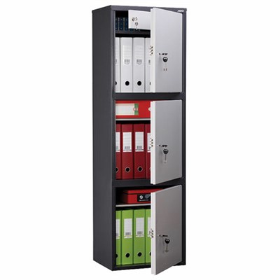 Шкаф металлический для документов AIKO "SL-150/3Т" ГРАФИТ, 1490х460х340 мм, 37 кг, S10799153502 291203