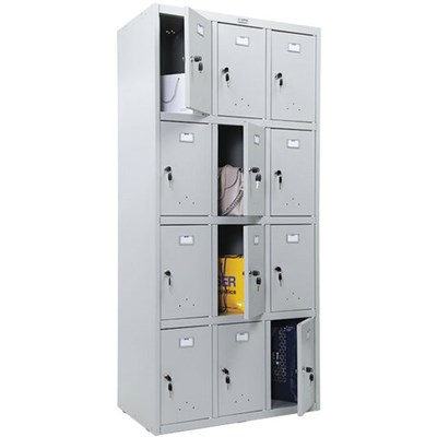 Шкаф металлический для сумок ПРАКТИК "LS-34" двенадцатисекционный, 1830х850х500 мм, 44 кг, разборный 290522