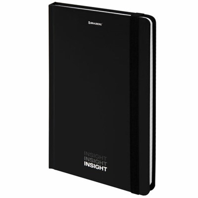 Блокнот с резинкой в клетку 96 л., А5 (145х203 мм), твердая обложка, BRAUBERG, "Insight", 113723 113723