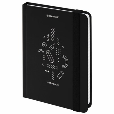 Блокнот с резинкой в клетку 96 л., МАЛЫЙ ФОРМАТ А6 (109х148 мм), твердая обложка, BRAUBERG, "Elements", 113736 113736