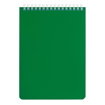 Блокнот А5 146х205 мм, 60 л., гребень, перфорация на отрыв, лакированный, BRAUBERG, Зеленый, 111272 111272