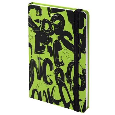 Блокнот с резинкой в клетку 96 л., А5 (145х203 мм), твердая обложка, BRAUBERG, "Calligraphy", 113721 113721