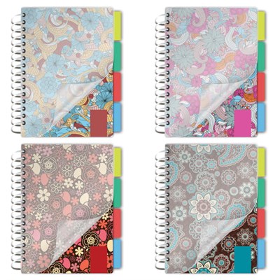 Блокнот МАЛЫЙ ФОРМАТ А6 115х152 мм, 150 л., гребень, пластик, клетка, BRAUBERG, "Кружево", 125389 125389