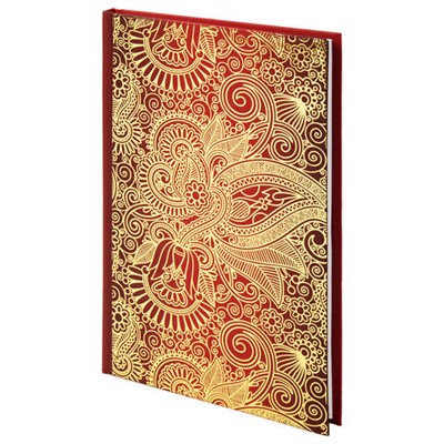 Блокнот А5 (135х206 мм), 80 л., твердый переплет, клетка, фольга, BRAUBERG, "Восточный узор", 126053 126053