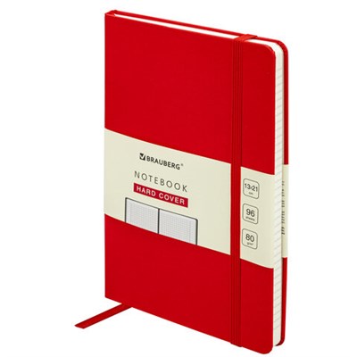 Блокнот А5 (130х210 мм), BRAUBERG ULTRA, балакрон, 80 г/м2, 96 л., клетка, красный, 113034 113034