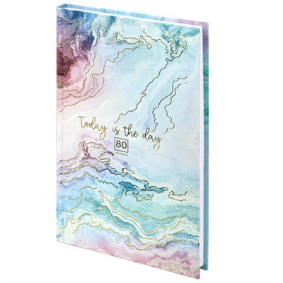 Блокнот А5 134х206 мм, 80 л., твёрдый, клетка, тиснение фольгой, STAFF, "Мрамор", 114428 114428