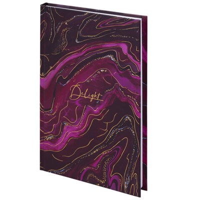 Блокнот А5 134х206 мм, 80 л., твёрдый, клетка, тиснение фольгой, STAFF, "Marble", 114429 114429