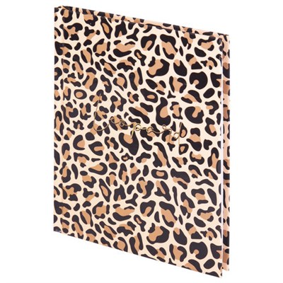 Блокнот МАЛЫЙ ФОРМАТ (110х147 мм), А6, 80 л., твёрдый, клетка, выборочный лак, STAFF, "Leopard", 114445 114445