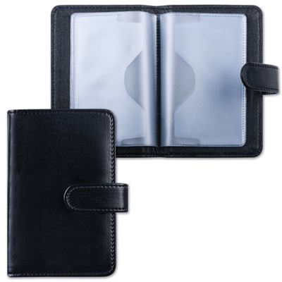 Визитница/кредитница однорядная GALANT "Ritter", на 24 карты, под гладкую кожу, застежка, черная, 235400 235400