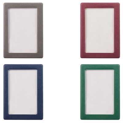 Обложка-карман для проездных документов, карт, пропусков, 105х75 мм, прозрачная, ПВХ, в цветной рамке, ассорти, ДПС, 2862 235884