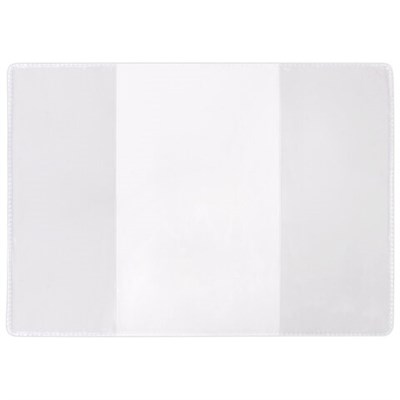 Обложка для паспорта, трудовой книжки нового образца, вертикальная, ПВХ, прозрачная, "ДПС", 1071.К 235869