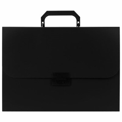 Портфель пластиковый STAFF А4 (330х235х36 мм), 7 отделений, индексные ярлыки, черный, 229243 229243