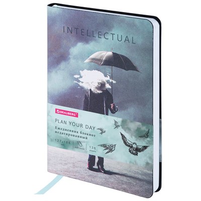 Ежедневник недатированный B6 (127х186 мм), BRAUBERG VISTA, под кожу, гибкий, 136 л., "Spirit", 112117 112117