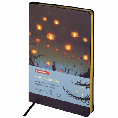Ежедневник недатированный А5 (138х213 мм), BRAUBERG VISTA, под кожу, гибкий, 136 л., "Dreamcatcher", 111996 111996