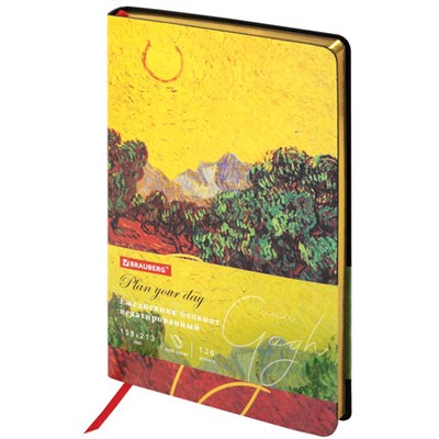 Ежедневник недатированный А5 (138х213 мм), BRAUBERG VISTA, под кожу, гибкий, 136 л., "Van Gogh", 111987 111987